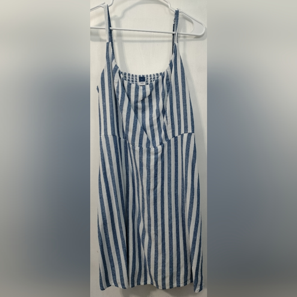 Old Navy Blue and White Striped Dress